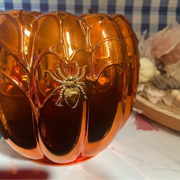 Bath & Body Works Pumpkin Skull 3Wick Candle Holder WALLFLOWER Plug In HALLOWEEN - Picture 3 of 9